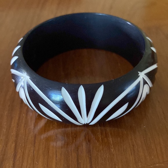 VTG Set of 4 Wooden& Plastic Bangles - Picture 4 of 10